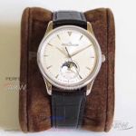 ZF Factory Jaeger LeCoultre Master White Moonphase Dial Stainless Steel Case 39mm Swiss Automatic Watch